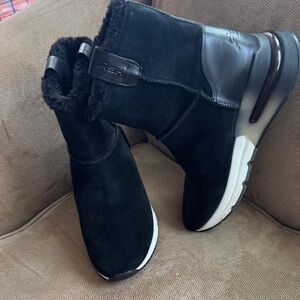 Ash Black Womens  Boots with White Sole